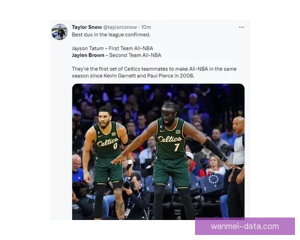 布朗赛季第33次得分30+平皮尔斯队史第5位置 称对战雷霆渴望胜利